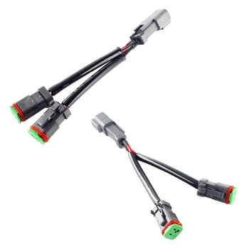 4X Y Tip Vodi Deutsch DT DTP 2 Pin Socket Adapter Za LED Pod Delo Svetlobe, Rekonstrukcija Priključki Napeljave varnostni Pas