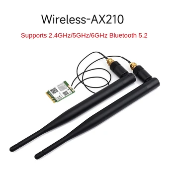AX210 Tri Band Brezžično Omrežno Kartico Nove 2,4 Ghz/5Ghz/6Ghz 5374Mbps BT5.2 Wifi 6E Brezžični Modul 802.11 AX Podporo MU-MIMO