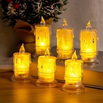 Svate, Dekoracijo LED Čaj Luči Brezplamensko Sveče Utripanja Sušilniki za Dekor Led Sveče z Utripanja Plamen Sveče Jar