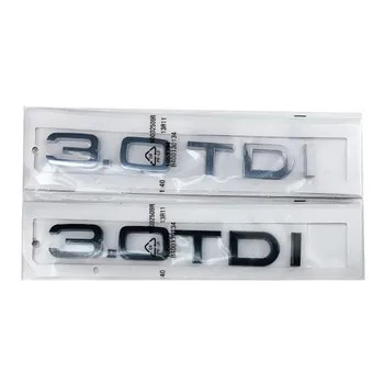 Srebrna/črna 1X Chrome sijajni črna ABS 3.0 TDI 3.0 TDI karoserije Zadnji Prtljažnik Emblem Značko Nalepke za Audi Dodatki