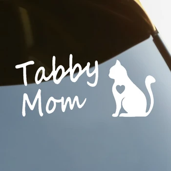 Tigrasta Mama Mačka Die-Cut Vinilne Nalepke Avto Nalepke Nepremočljiva Auto Decors na Avto Telo Odbijača Zadnje Okno Laptop Izberite Velikost #S60193