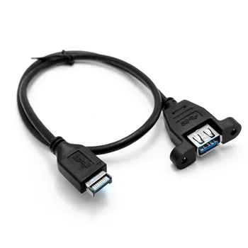 USB-C USB 0.5 C sprednji plošči, 50 cm, 3.1 m, moški USB 3.0, ženski kabel podaljšek, plošča montaža z vijaki