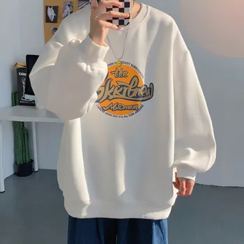 Moške Prevelik Priložnostne Sweatshirts Letnik Barva Puloverji Socialne Anime Vzorec Natisne Stilsko Harajuku Modnih Oblačil