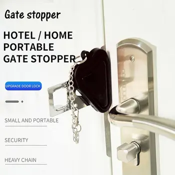 Prenosni Zaklepanje Vrat Dvojna Luknja Varnostna Vrata Omarico Potovanja Lockdown Ključavnice Za Potovanje Hotela Domov Apartma College