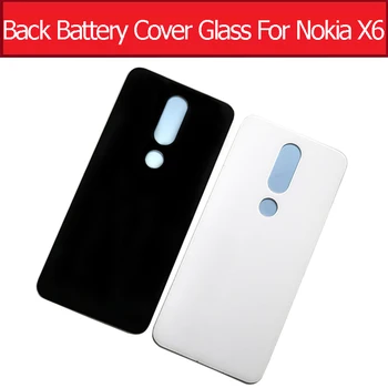 Stekla Zadnji Pokrov Za Baterije Nokia 6.1 Plus Stekla Zadaj Pokrov Ohišja Ohišje Za Nokia X6 Nadomestnih Delov Brez Logotipa