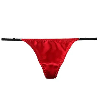 Brezplačen e-poštni svile tangice mulberry svile ženske udobno dihanje elastična nobenega sledu, nizek pas seksi T hlače, spodnje perilo