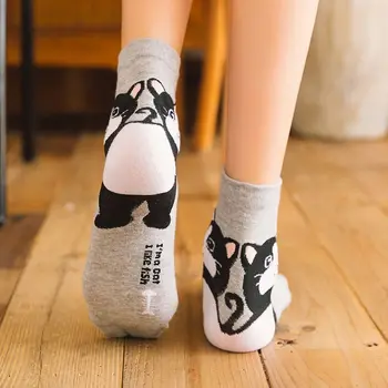 Moda Luštna Mačka Dekle Darilo Absorbirajo Znoj Panda Bear Ženske Bombažne Nogavice Cartoon Živali Nogavice Posadke nogavice Sredine cevi