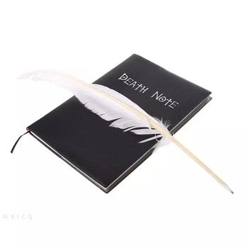 Študent Dnevnik Anime Smrti Opomba Prenosni Set Usnje List In Ogrlico Pero Pero List Death Note Pad Za Darilo libreta