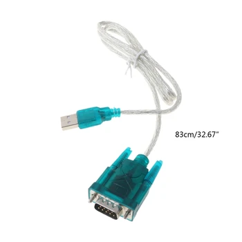 Črn USB Na RS232 RS-232(DB9) Serijski Kabel Standardni Adapter Pretvornik Za PC