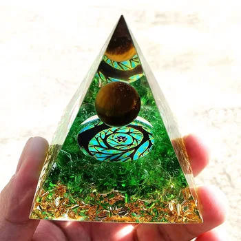 Kristalno kroglo lepilo pada piramida ornament Ametist gramoz smolo obrt home dekoracijo ornament okraski za dom