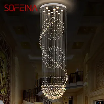 SOFEINA Sodobne Obesek Crystal Light LED Ustvarjalne Luksuzni Lestenec Svetilka za Domačo dnevno Sobo Vila Dupleks Stopnišče Dekor