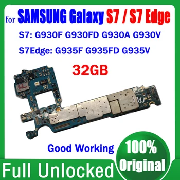 Original Odklepanje Mainboard Za Samsung Galaxy S7 G930F G930FD G930V S7 Rob G935F G935FD Motherboard 32GB Logiko Odbor Dobro Opus