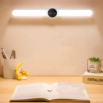 LED Magnetni Branje Svetlobe z Uro Baterije Dormitorij Zaščito za Oči Desk Polnjenje Spalnica Postelji Lučka za Branje