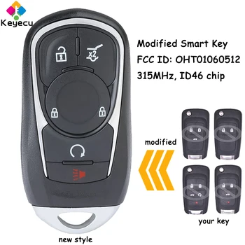 KEYECU Spremenjen Smart Remote Ključ Z 315MHz ID46 Čip za Chevrolet Cruze Impala Malibu Camaro Sonic Enakonočje Fob OHT01060512