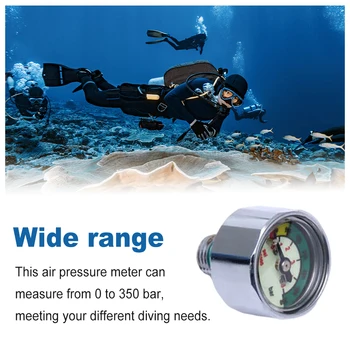 Podvodno Potapljanje Steklenico Zračnega Tlaka Meter 350 Bar Gauge Navojni Vmesnik Manometer Outdoor Oprema Pribor