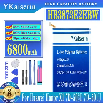 YKaiserin 6800mAh HB3873E2EBW Baterija Za Huawei Honor X1 7D-503L 7D-501U Batteria + Brezplačna Orodja