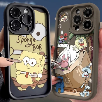 Risanka SpongeBobs Primeru za Xiaomi Mi 12T 13T 13 12 12X 12S 11 Lite 5G POCO F3 F4 F5 Pro X4 GT X5 Mehki Silikonski Hrbtni Pokrovček Funda
