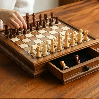 Stranka Igre Chess Set Tabela Luksuznih Kosov Magnetni Ornament Žep Potovanja Celoten Sklop Šah Pomnilnik Relogio De Placas Družinske Igre