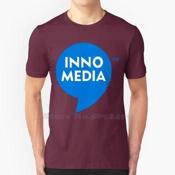 InnoMedia Logotip Športna T Majica Vrhunska Grafika, 100% Bombaž Tees