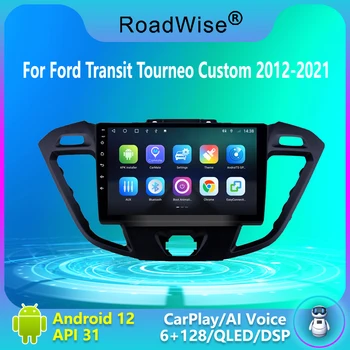 Roadwise Android 12 avtoradio Za Ford Transit Tourneo Custom 2012 - 2021 Večpredstavnostna Carplay 4G Wifi GPS DVD DSP 2DIN Autoradio