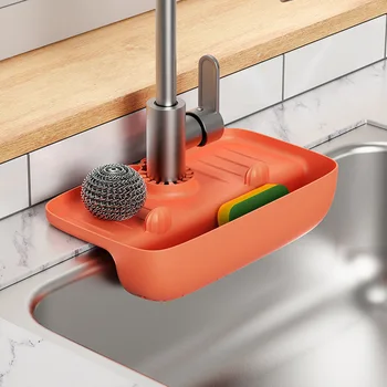 Kuhinja, stranišče, kopalnica pipo anti-splash rack korito vode zbirka Kuhinja goba krpo obrišite možganov shranjevanje rack