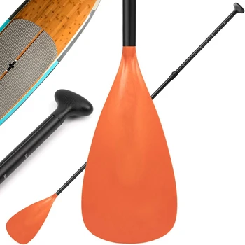 Nastavljiv Stand Up Paddle Board Veslo z Edinstveno Zaklepanje Design Plavajoče Zlitine Gred Paddleboard Veslo,Oranžna