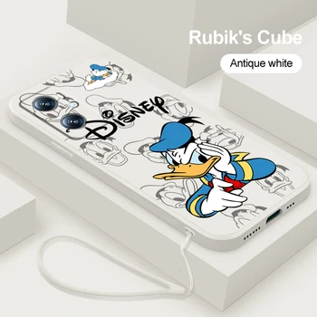 Anime Donald Duck Kul Tekoče Vrv Primeru Telefon Za NASPROTNEGA GT Master Našli X5 X3 Realme 9 8 C21Y Pro Lite A53S A5 A9 2020 Kritje Capa