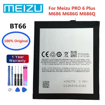 100% Prvotne 3400mAh BT66 Baterija za Meizu PRO Plus 6 6plus 6+ M686 M686G M686Q Pametni Telefon Zamenjava Baterije Baterije
