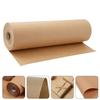 1 Zvitek Papirja za Zavijanje Obrti Papirja Rjave Kraft papir, Kraft Papir Roll DIY Obrti, Izdelava Papirja