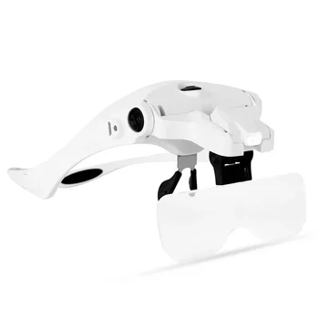 1.0 X 3,5 X 5 Leče Očala Povečevalna Nastavljiv Nosilec Glavo Loupe 2 LED Osvetlitev, USB Charge Očala Pomagajo Strani Instrumenta