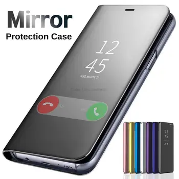 Ogledalo Usnja Flip Case Za Samsung Galaxy A14 4G A34 A54 5G Magnetna Knjiga Stojalo Pokrov Samsang 14 34 54 Zaščito Fundas