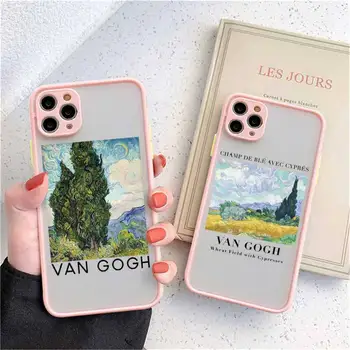 Vincent Van Gogh Zvezdnato Noč umetnosti Telefon Primeru mat prozorno Za iphone 14 11 12 13 plus mini x xs xr pro max pokrov