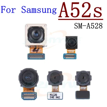 Original Kamera Zadaj Za Samsung Galaxy A52s 5G A528 Selfie Nazaj Obrnjena Hrbtna stran Spredaj Mala Modula Kamere Flex Rezervni Deli