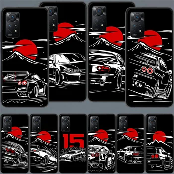Japonska JDM Športnih Avtomobilov Moški Moški Primeru Telefon Za Xiaomi Redmi Opomba 12 11 Pro Plus 12S 11E 11T 11S 10 10 9 9T 4G 5G 9 8 8T 7 6 5 P