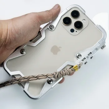 Oklep Vijak Kovinski Okvir Shockproof Kritje Za iPhone 15 14 Pro Max 15 14 Plus 15 14 Pro Aluminija Odbijača Primerih Težkih Fundas