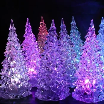 Božično Drevo Pisane Spreminjanje LED Desk namizne Svetilke Svetlobe s Sedmih Barv, Romatic(Velikost:12 cm X 5.5 cm)