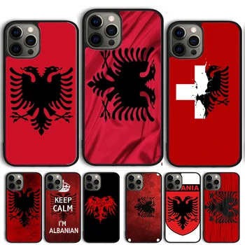 Albanske Zastave Orel Banner Telefon Primeru Kritje Za iPhone 15 14 13 12 Max Pro mini 11 Max Pro XS XR 6S 7 8 Plus SE 2020 Coque Lupini
