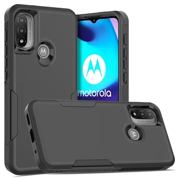 Hibridni Krepak Oklep Shockproof Primeru Telefon Za Motorola Moto E20 E30 E40 6,5 cm Mehka TPU Okvir Trdi Plastični Zaščitni Pokrov
