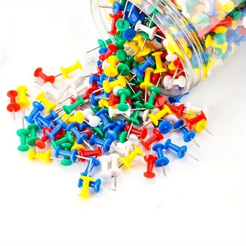 50Pcs Count Multi-Barvne Potisnite zatiče Z Plastiko za Shranjevanje Organizator Polje - kot Nalašč Za Dom & Pisarna Uporabo!