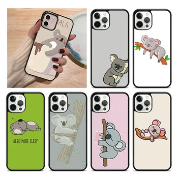 Živali spalne koala Telefon Primeru Kritje Za iPhone 15 14 SE 2020 XR XS 11 12 13 Mini Pro MAX 6 7 8 Plus Coque