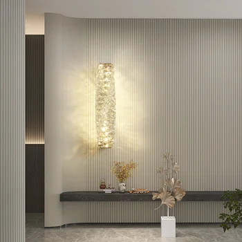 Nov Prihod Umetniškega Oblikovanja Notranje zadeve Zlati Stenske Svetilke v Dnevni Sobi Hotelski Avli Dolgo LED Stenske Luči za Dom