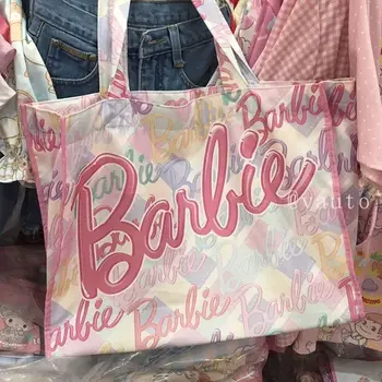 kawaii Risanka Barbie Tote Vrečko Anime Modno Torbico, Zunanja Potovanja Nakupovalno Vrečko Crossbody Vrečko Torbici Dekleta Rojstni dan