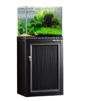 HYP Super Belega Stekla Lanshou Vodnih Rastlin Fish Tank Akvarij Gospodinjski Dnevna Soba Mala Ekološko Spodnji Filter