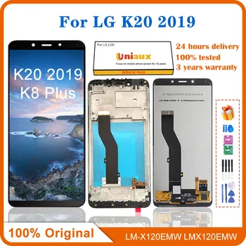 100% Prvotne Okvir Lcd za LG K20 2019 Lcd-Zaslon, Zaslon na Dotik, Računalnike za Lg K8 Plus Lm-x120 Lmx120emw Zaslon