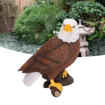 Simulacija Plešast Orel Kip, da bi Prestrašil Ptice Proč iz Vrtov, Streh in Terase Ščitnike Za Zunanji Falcon Dvorišče Dekoracijo