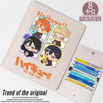 Anime Kei Tsukishima Tobio Kageyama Haikyuu!! Modna Denarnica PU Torbici Kartico Primeru Multi Card Hasp Vreča Denarja Cosplay Darilo B680