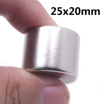 1-100 kozarcev 25x20 Neodymium Magnetom 25 mm x 20 mm N35 NdFeB Krog Super Močan Močan Trajni Magnetni imanes Disk 25x20 novo magne