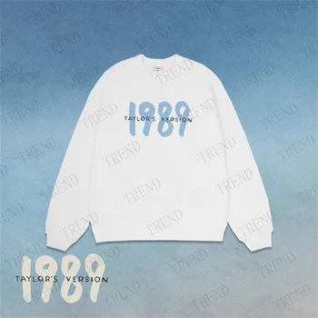 Moda Priložnostne 1989 Tiskanja Hoodie Udobno Poliestrskih O-Vratu INS Puloverju Par Unisex Majica Dolg Rokav