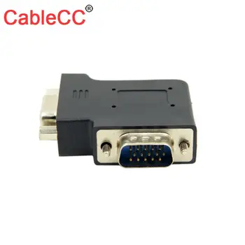 CY Cablecc VGA SVGA Navpično Ravno Desno pod Kotom 90 Stopnjo Moški Ženski Podaljšanje Adapter