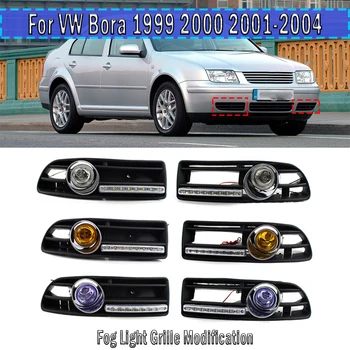 Za VW Jetta Bora MK4 1999-2004 Spredaj Meglo Lučka za Pokrov Hladilnika Led z Rezilo Dnevnih Foglight Žari Preuredi Avto Dodatki